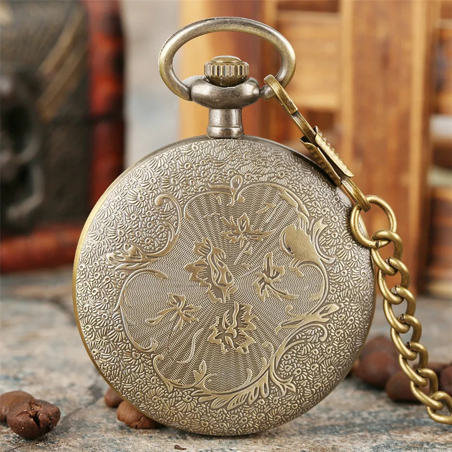 collier montre femme chic vintage bronze motifs