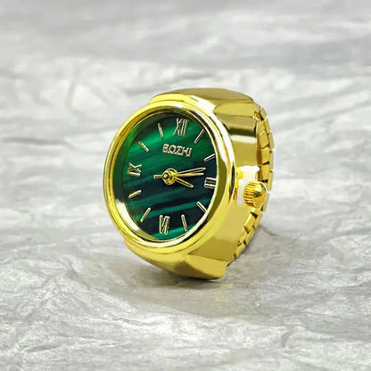Bague montre femme vintage dorée