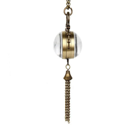 collier montre femme bronze sautoir vintage boule