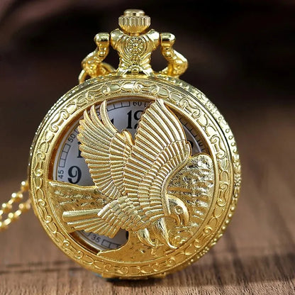 Bague montre femme vintage dorée aigle chic