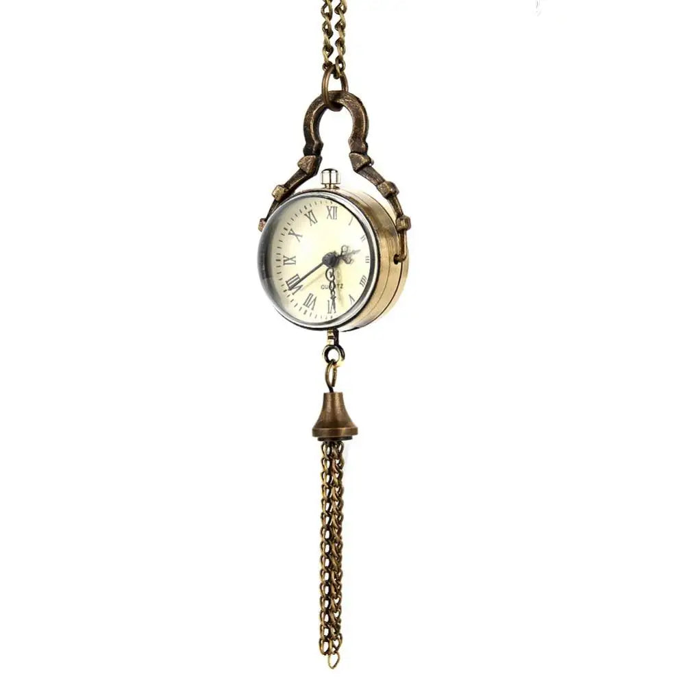 collier montre femme bronze sautoir vintage chiffres romains