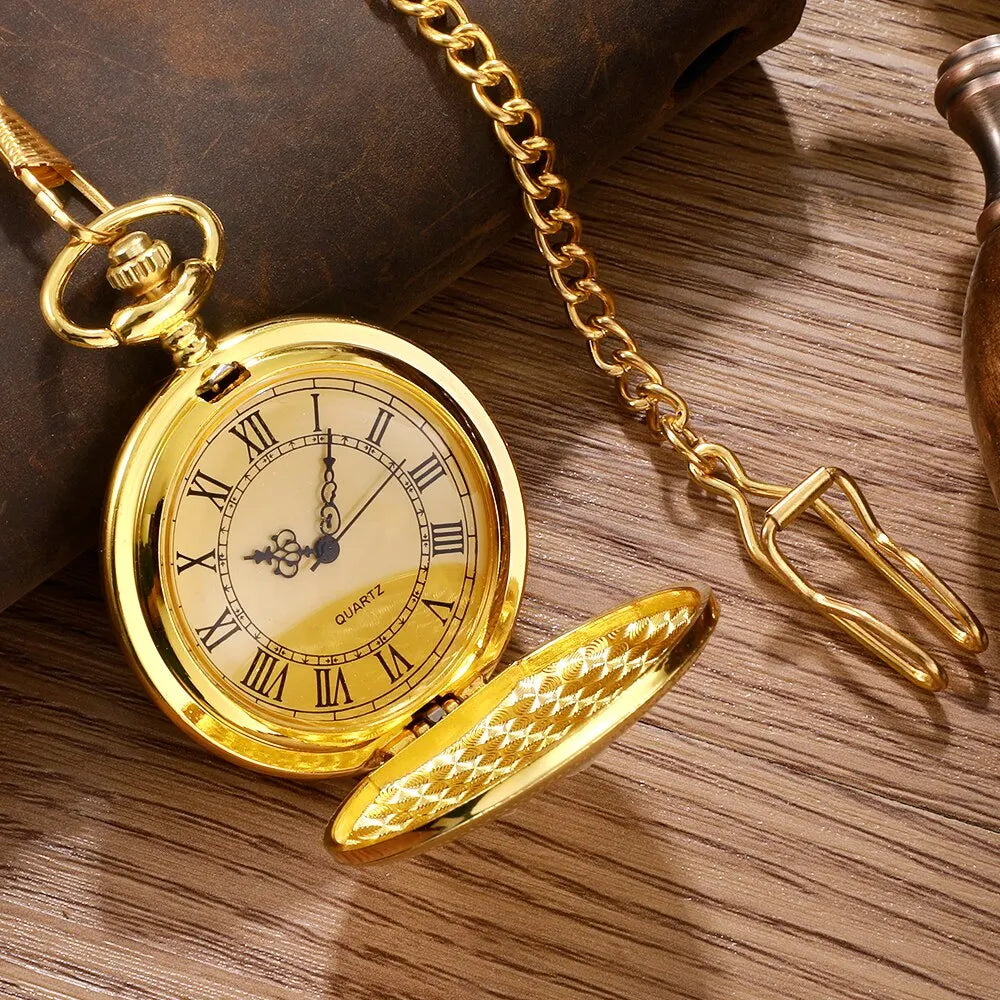 Collier montre femme vintage quartz ouvert doré chic