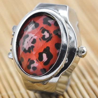 Bague montre femme à clapet acier inoxydable ajustable