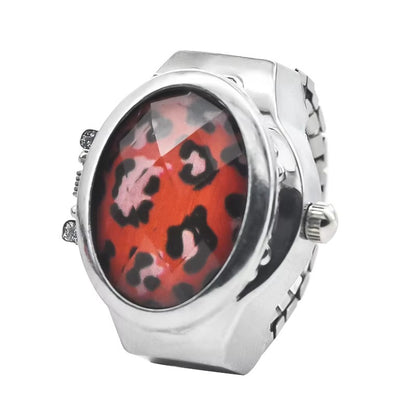 Bague montre femme à clapet acier inoxydable ajustable