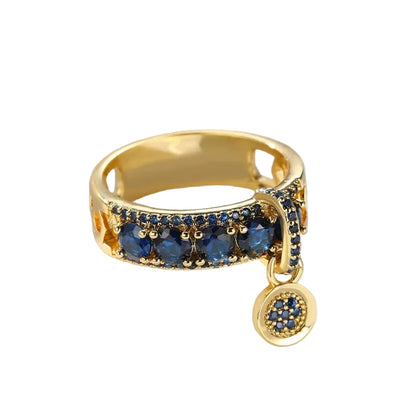 Bague femme vintage saphir royale